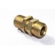 Brass Bulkhead Hex Nipple Adapter Male End